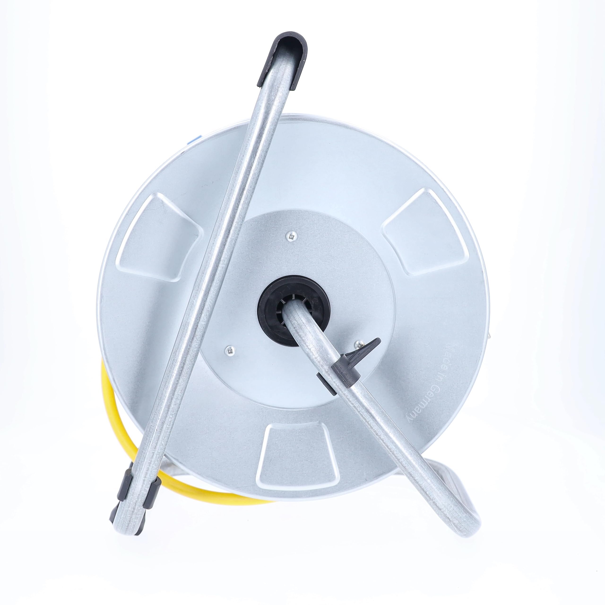as - Schwabe avvolgicavo 25 m AT-N07V3V3-F 3G2,5, IP44 esterno, con spina SEV T13 IP55, 3 prese Tipo 13, interruttore termico di protezione, tamburo in lamiera d’acciaio zincata, Made in Germany
