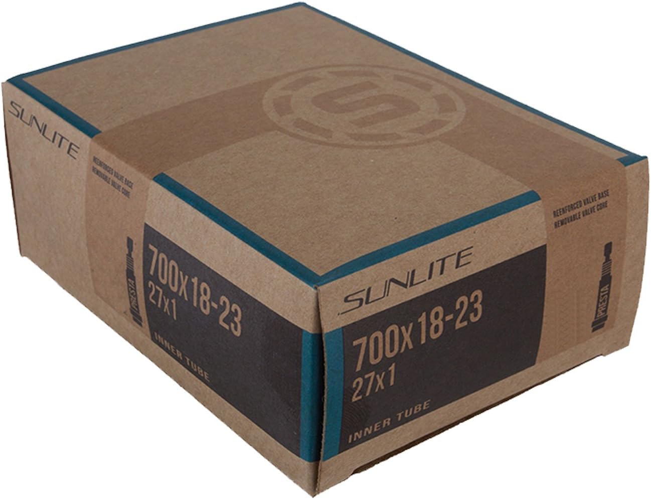 Chambre à Air Vélo Route Sunlite - 700x18-23c (27x1") - Valve Presta 48mm - Réf. Pyramid 63213JB