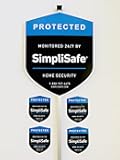 Generic 1 Yard Sign with 4 Window Stickers compatible with SimpliSafe Alarm Systems - 28