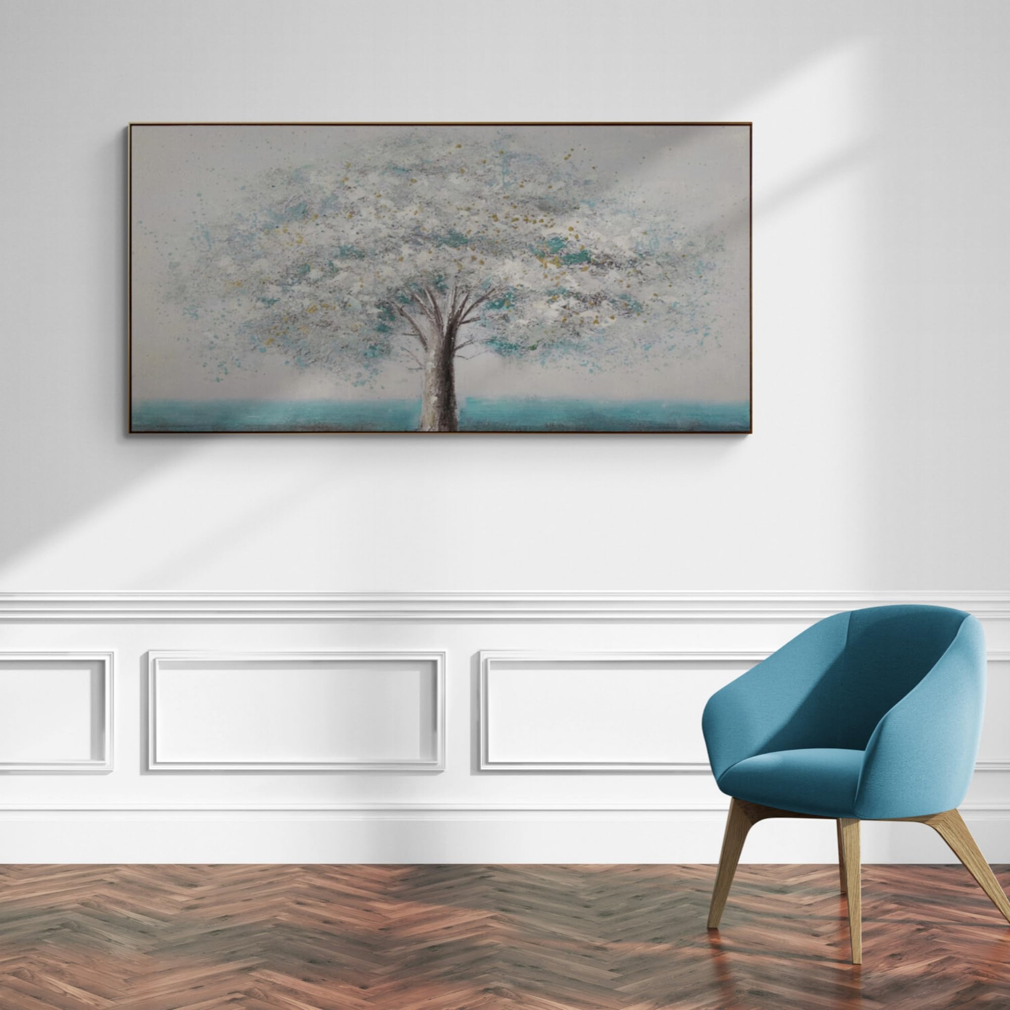 EAHunt Large Artwork Tree of Life Wall Art for Living Room Horizontal Wall Art for Bedroom Office Modern Artwork Pictures Wall Decor Canvas Oil Painting 48