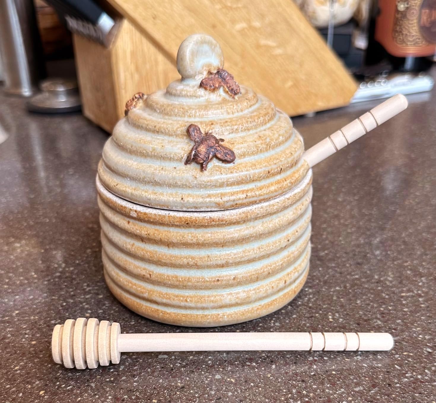 100pcs 6 inch Wooden Honey Mixing Stirrer Dipper Stick Collecting Dispensing Drizzling Honey Spoon Dipper Jam Portable Wedding Party Gift (100, 6Inch) image 2