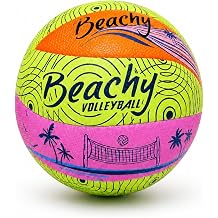 Safe Sport Gear Beachy Volleyball - Soft Touch Official Size Lightweight Beach Volleyball for Indoor & Outdoor Recreation, Fun for Kids and Adults