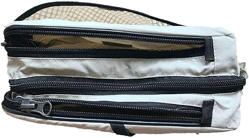 Miniatura 8 de Rizanee Chaleco plegable de malla de viaje para pesca al aire libre, chalecos ligeros de fotografía de múltiples bolsillos