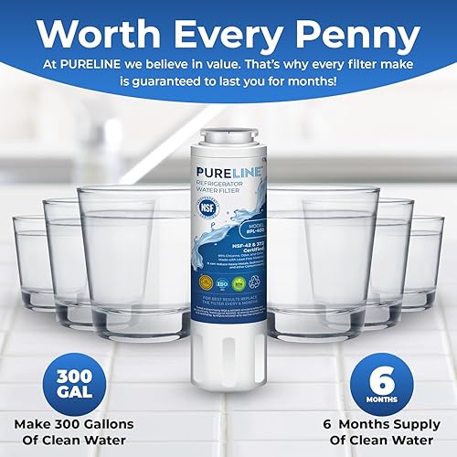 Miniatura 5 de PURELINE NSF & WQA UKF8001 Filtro de agua para refrigerador, repuesto para Maytag UKF8001P, Whirlpool EDR4RXD1, filtro EveryDrop 4, PUR 4396395
