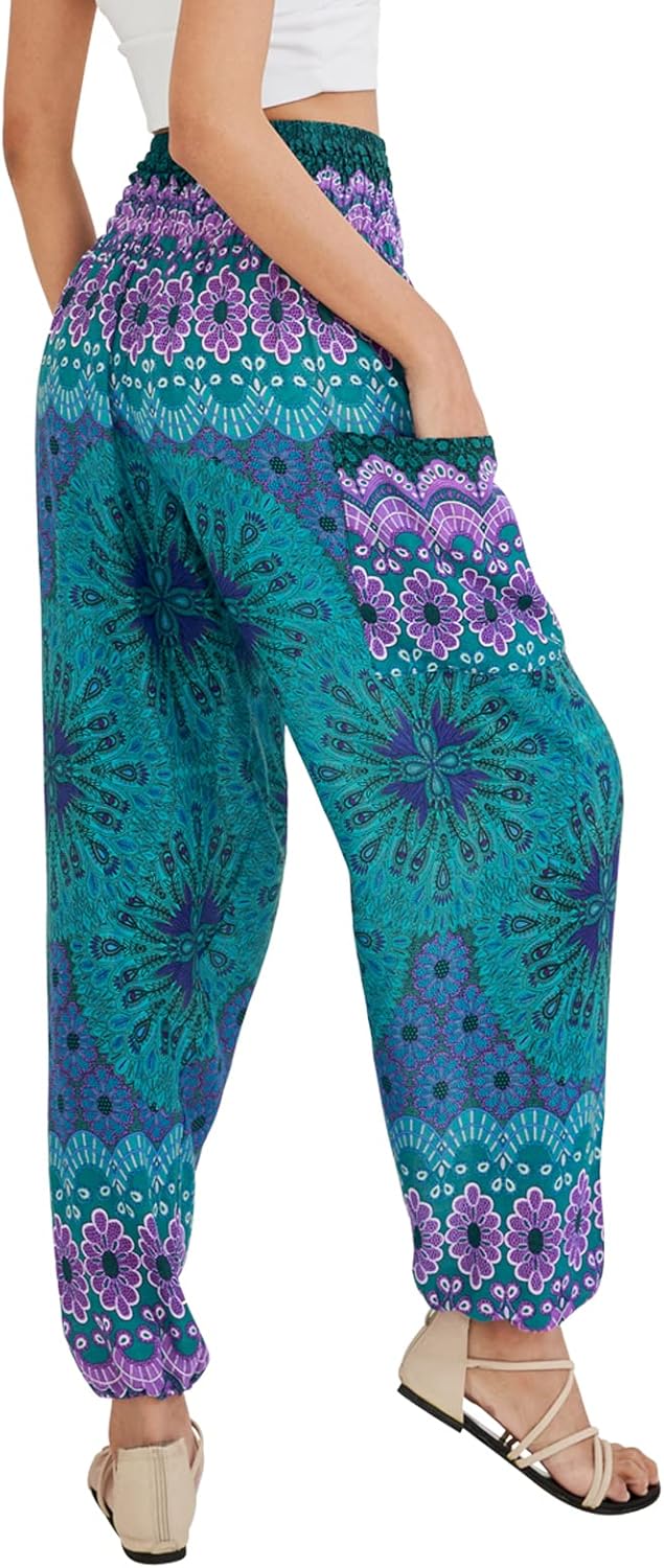 Joob Joob Boho Pants for Women - Hippie Harem Pants Women - Womens Yoga Pants – Comfy Bohemian Flowy Hippie Clothes - Image 9