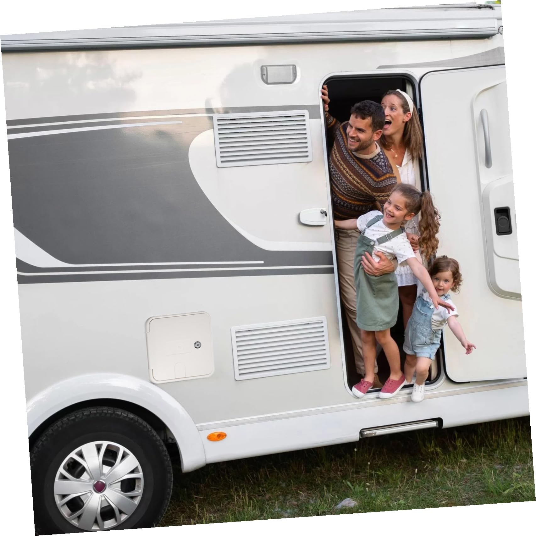 FUOYLOO Stromkabeldurchführung und Elektrische Zugangstür mit Schrauben für Wohnmobile Montagefreundliche Inspektionsklappe für Camper und Campingbusse Ersatzteil für Wohnmobilumbauten