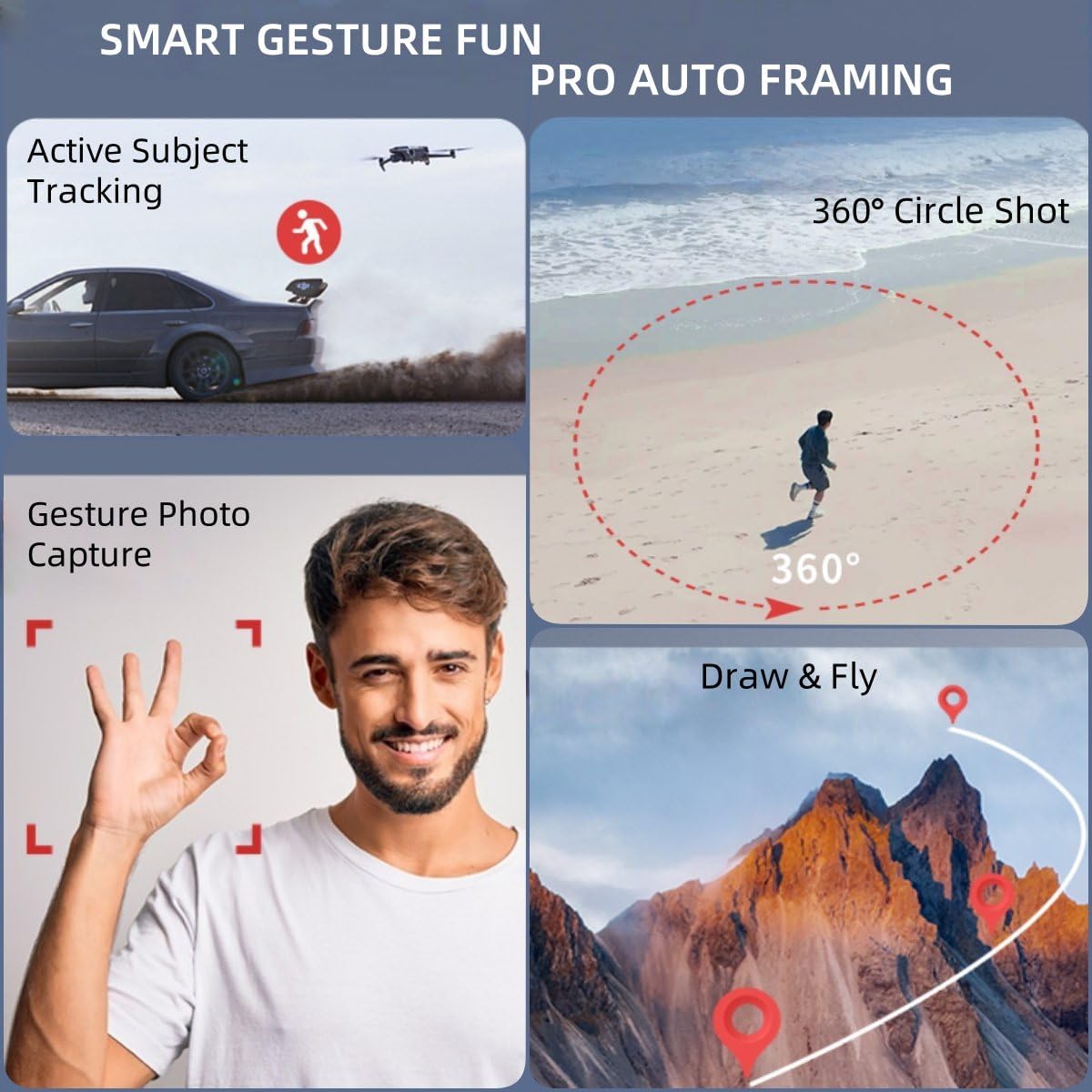 GPS FPV Drone with 4K Camera for Adults, 5.6 Inch HD Screen on Remote Controller, 60Min Flight Time & 5KM FPV Transmission, Foldable RC Quadcopter for Beginners Under 249g