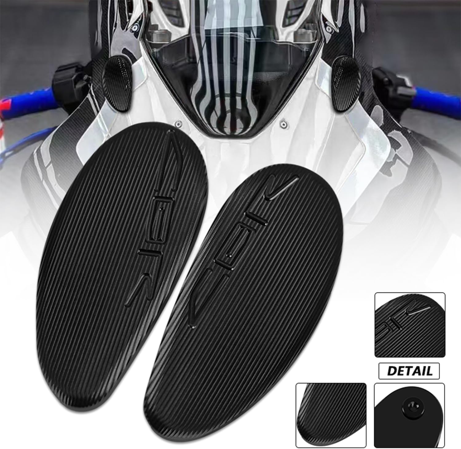 MFGZD Motorcycle Mirror Block Off Base Plates,1pair CNC Aluminum Rearview Mirror Block Off Base Decorative Plate Compatible With CBR1000RR 2008-2019 | CBR1000RR-R CBR1000RR-R SP 2020-2024 (Black)