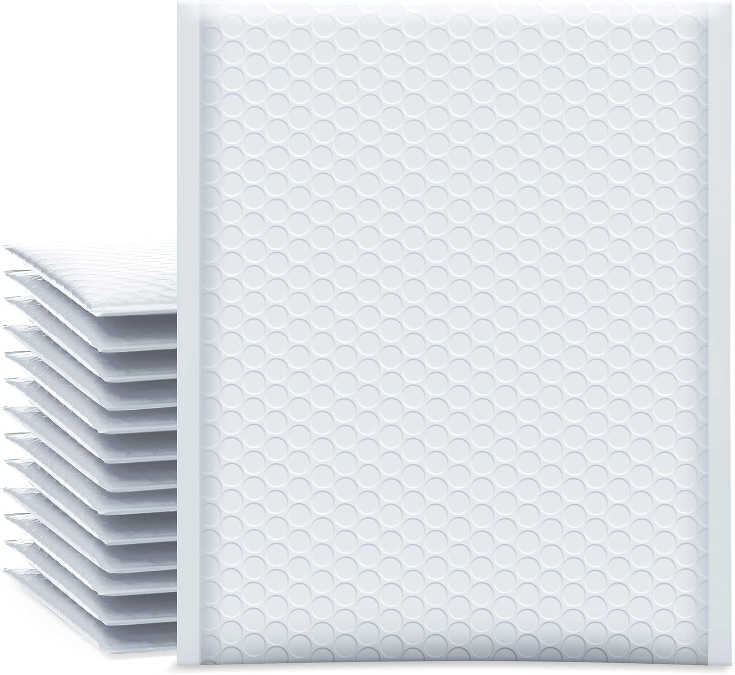 UCGOU Bubble Mailers 8.5×12 Inch White 25 Pack Usable Size 8.5×11 Poly Padded Envelopes #2 Medium Mailing Opaque Packaging Postal Self Seal Waterproof Boutique Shipping Bags for Clothes Makeup
