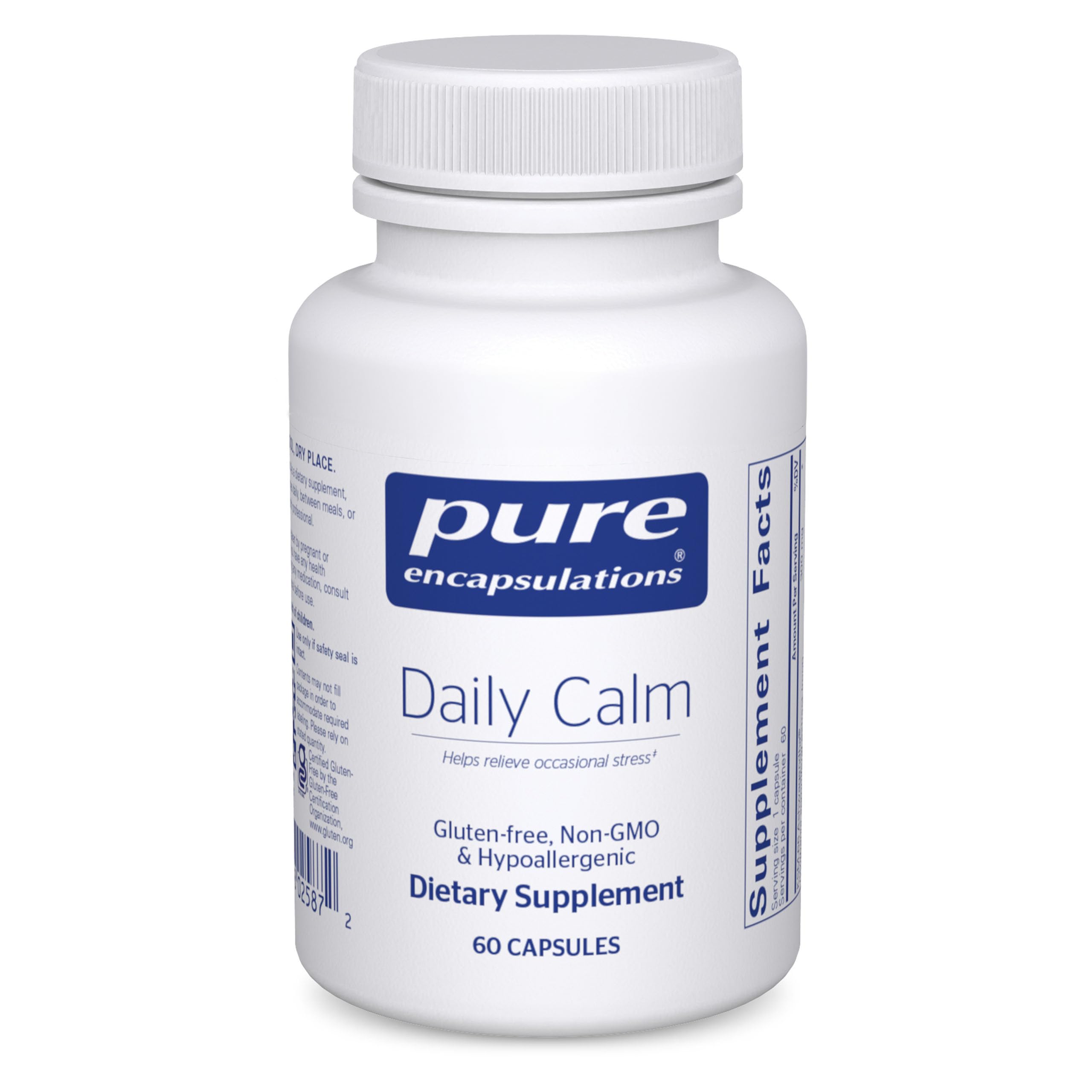 Daily Calm - Vegan Stress & Sleep Support Supplement - Contains Ashwagandha, Saffron, GABA & L-Theanine - Non-GMO, Soy-Free & Gluten-Free - 60 Capsules