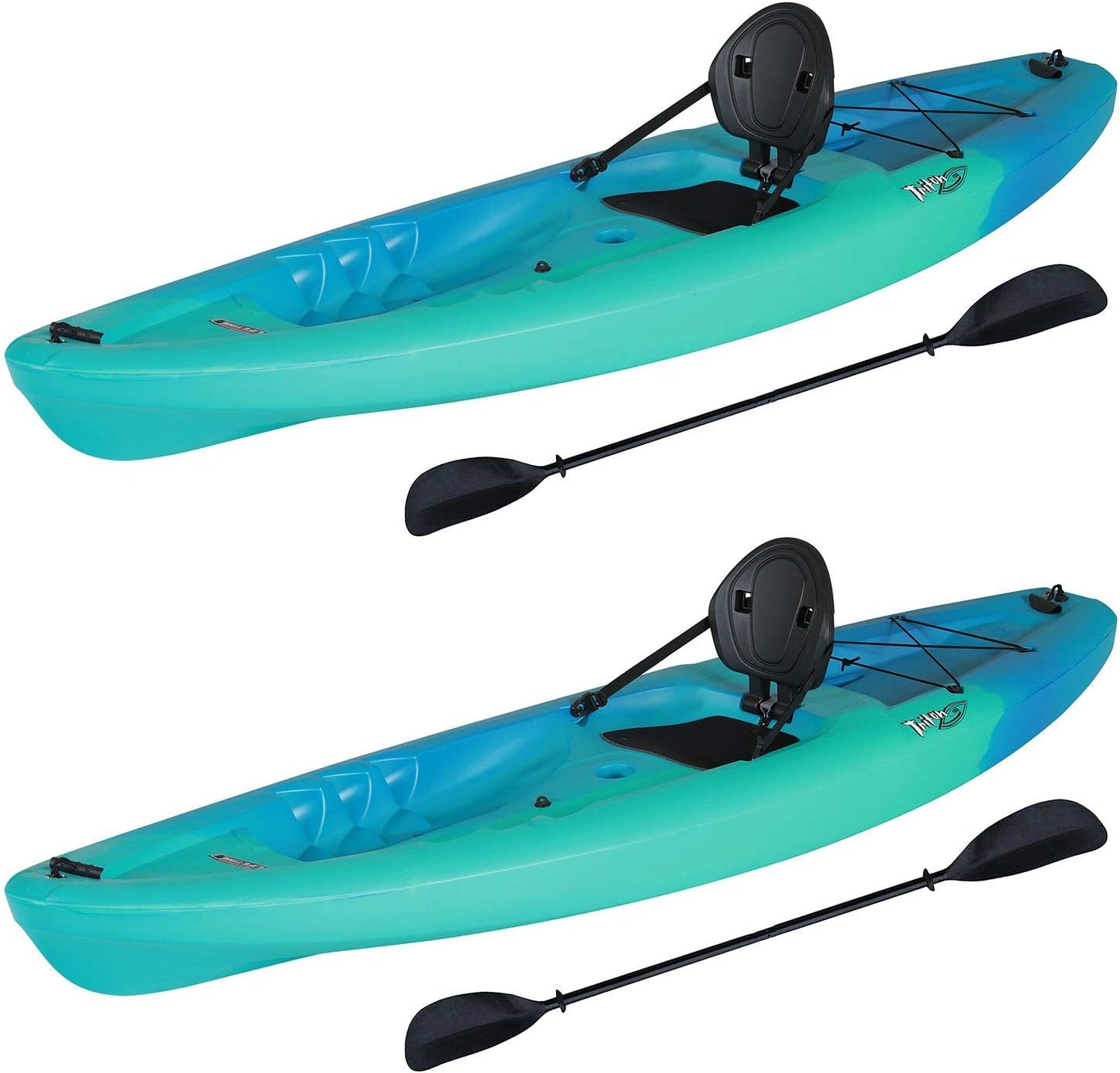 Lifetime 90894 Triton 100 SitOnTop Kayak, 2Pack (Paddles Included