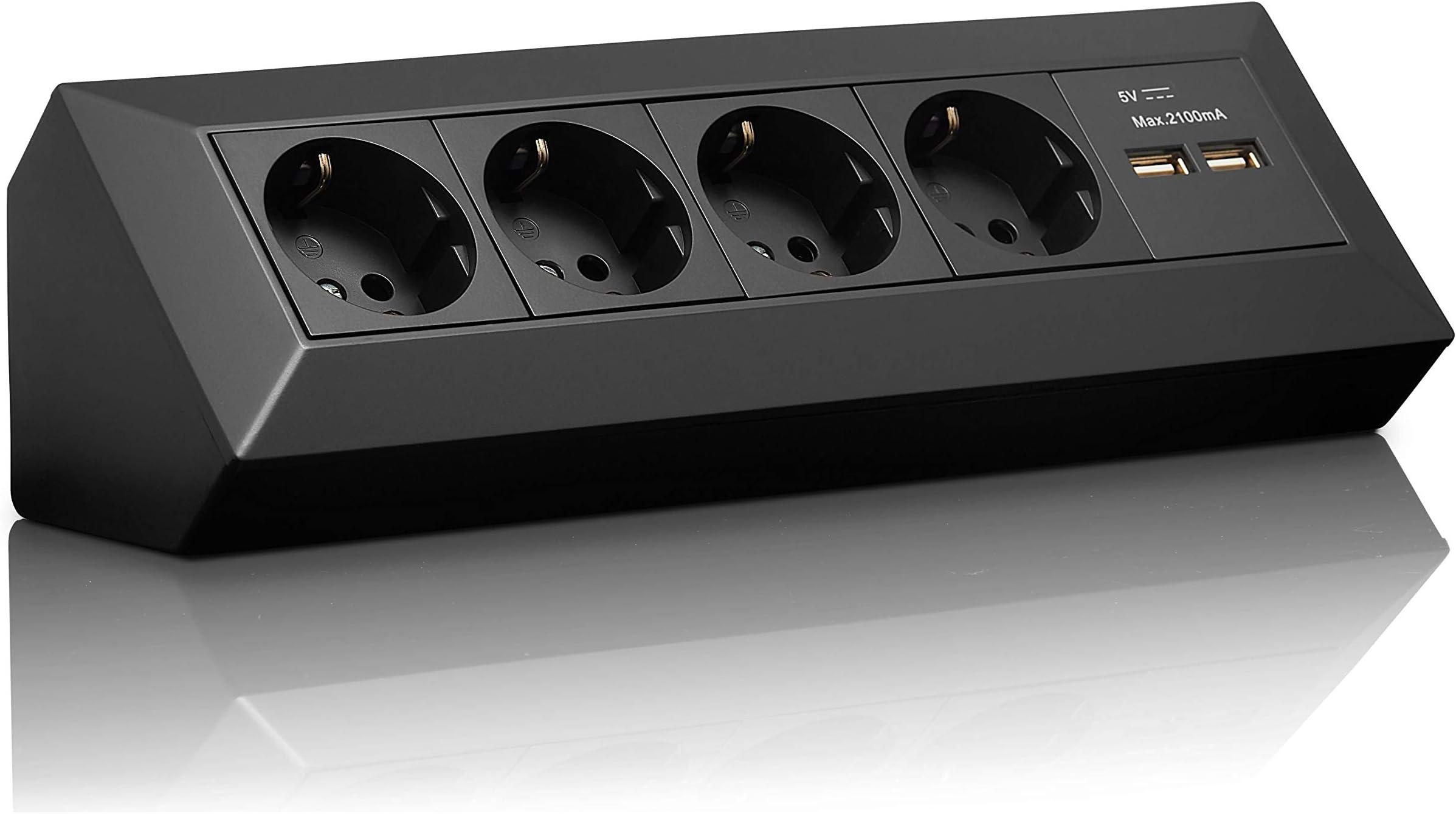 Multiprise d'angle Schuko, USB, pour cuisine, bureau, atelier, idéal