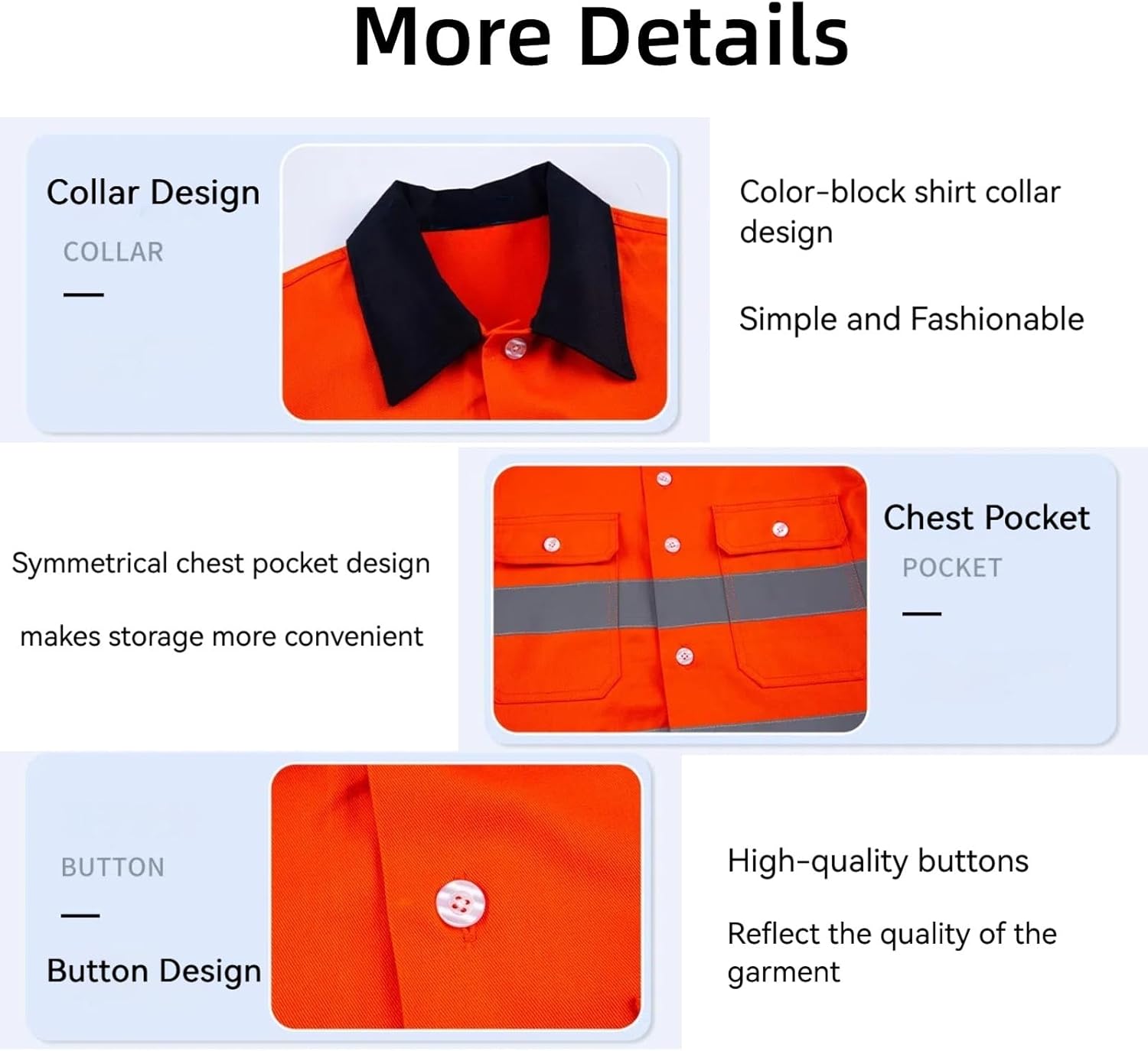 Maizoon Summer High Visibility Polo Shirt with 360° Reflective Tape Hi-Vis Long Sleeve Work T-Shirt Breathable Top