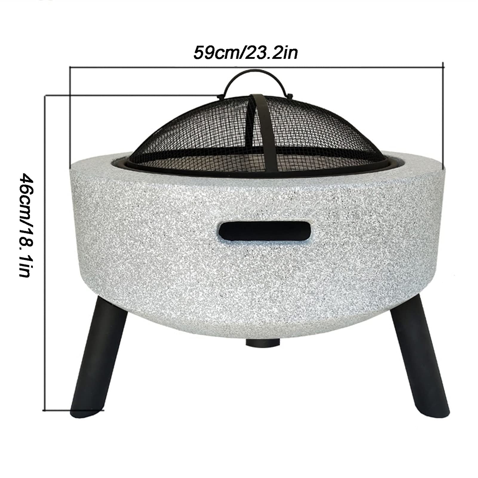 Amazon.co.jp: ファイヤーピット薪ファイヤーピット、23インチラウンド