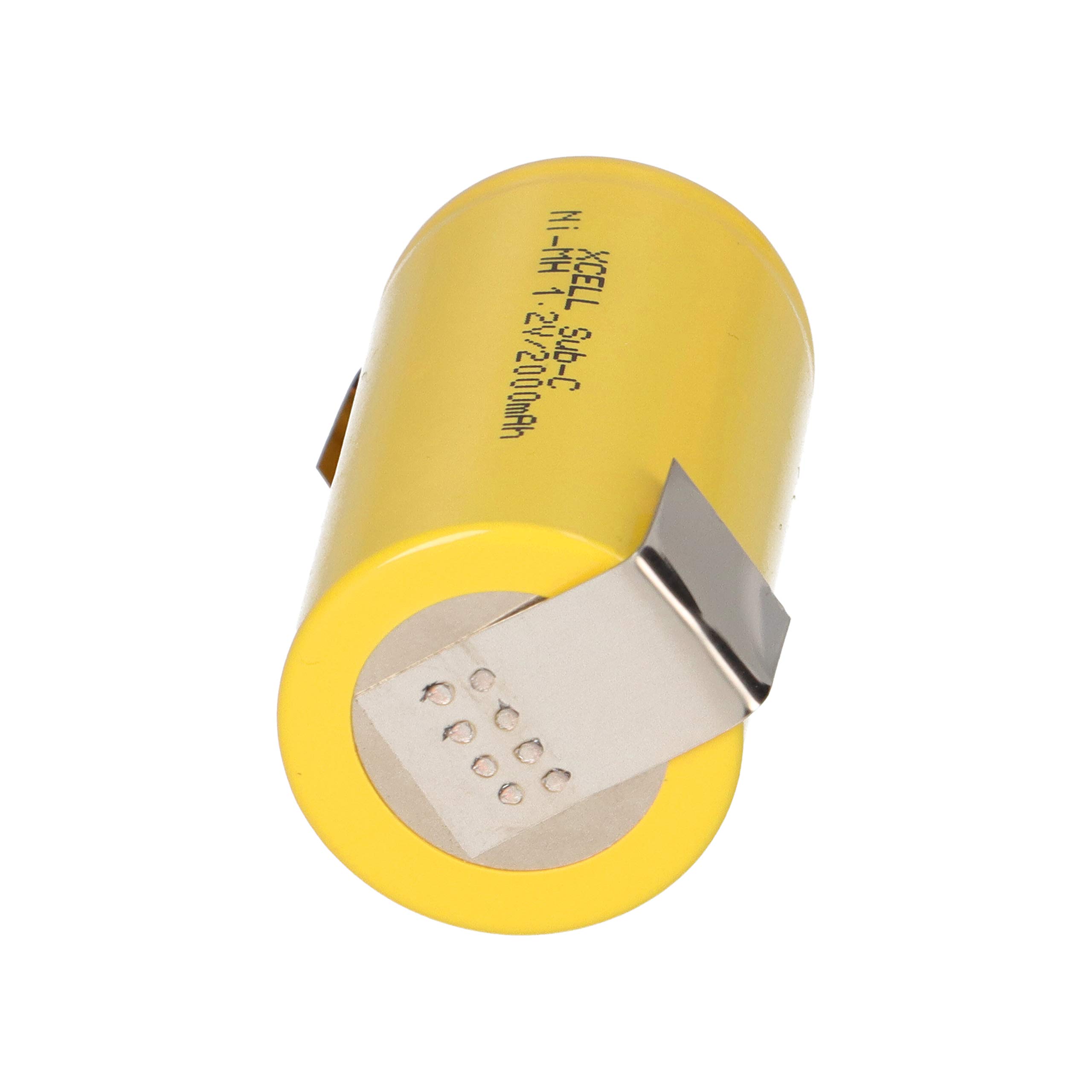 XCell Lot de 20 piles SUB-C 2000 mAh / 1,2 V / NiMH avec cosses à souder en Z Jaune