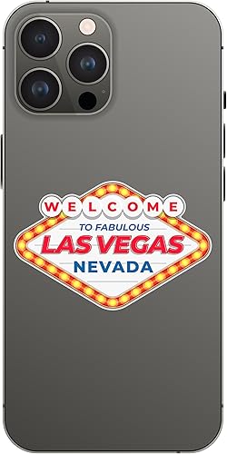 Miniatura 3 de Adhesivo de vinilo con letrero de Las Vegas, calcomanía de bienvenida a las fabulosas Las Vegas, calcomanías de equipaje de viaje (3 x 2 pulgadas)
