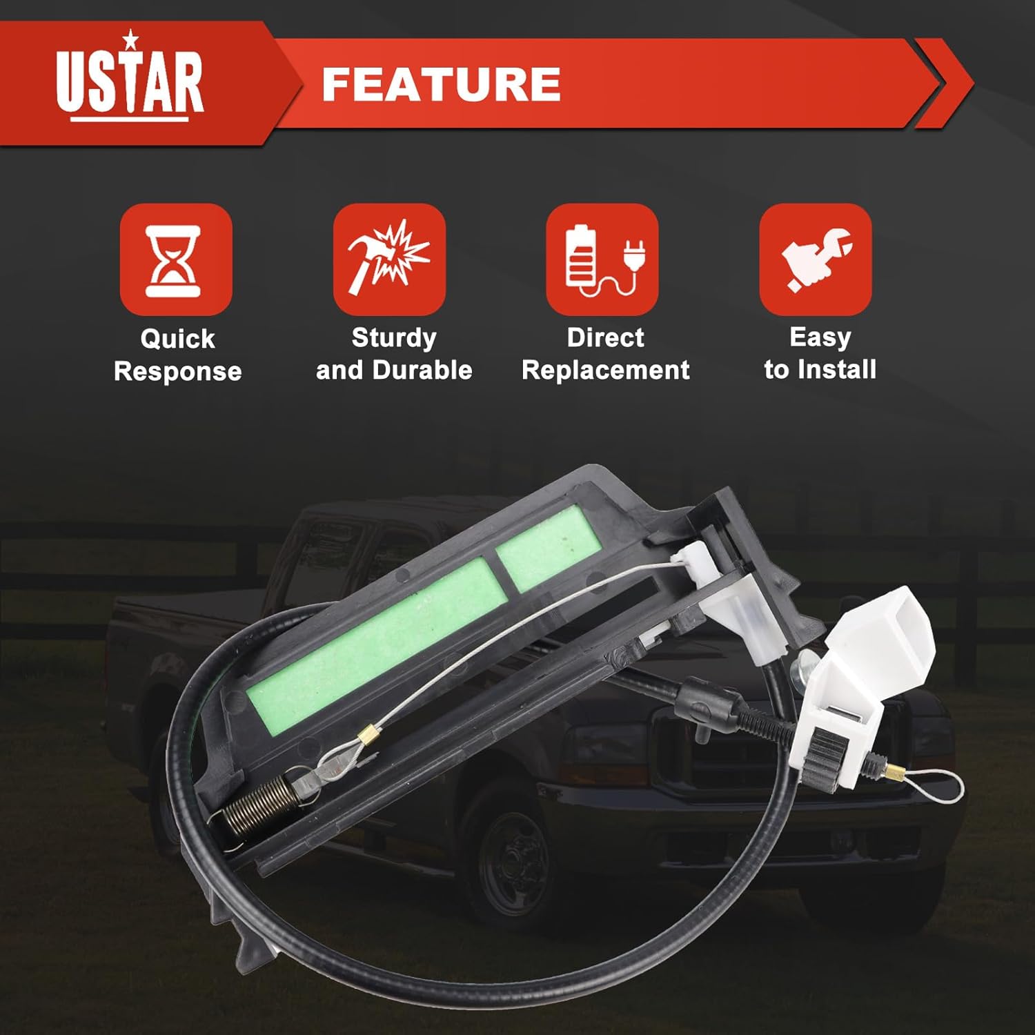 USTAR XL3Z-7A110-AA Gear Shift Indicator Assembly Compatible with Ford F250 1999-2003 Gear Shift Indicator Cable Replace XL3Z7A110AA