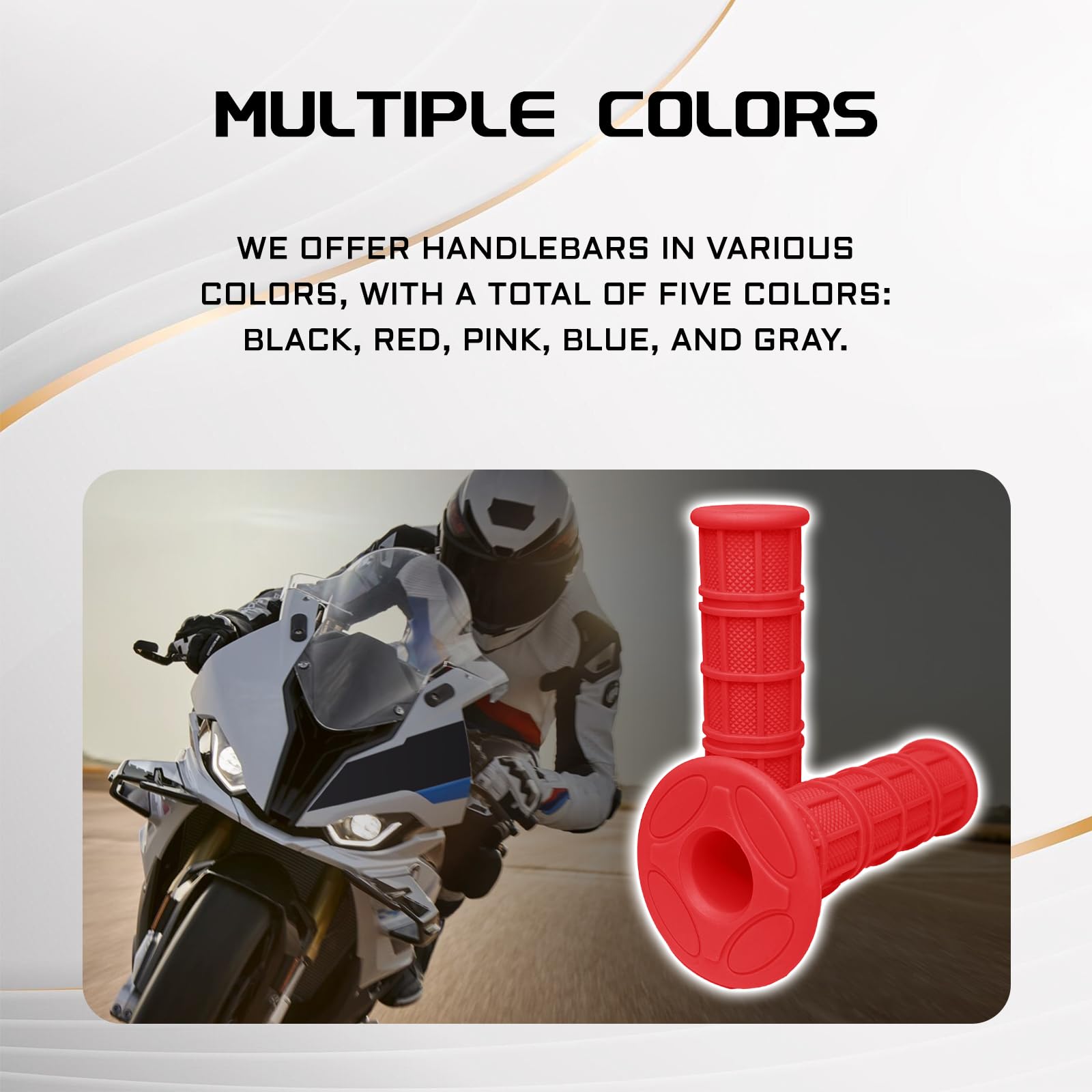 2PCS Anti-Slip Motorcycle Grips - 7/8" & 1" Universal Dirt Bike Handlebar Grips For Men & Women - View #5