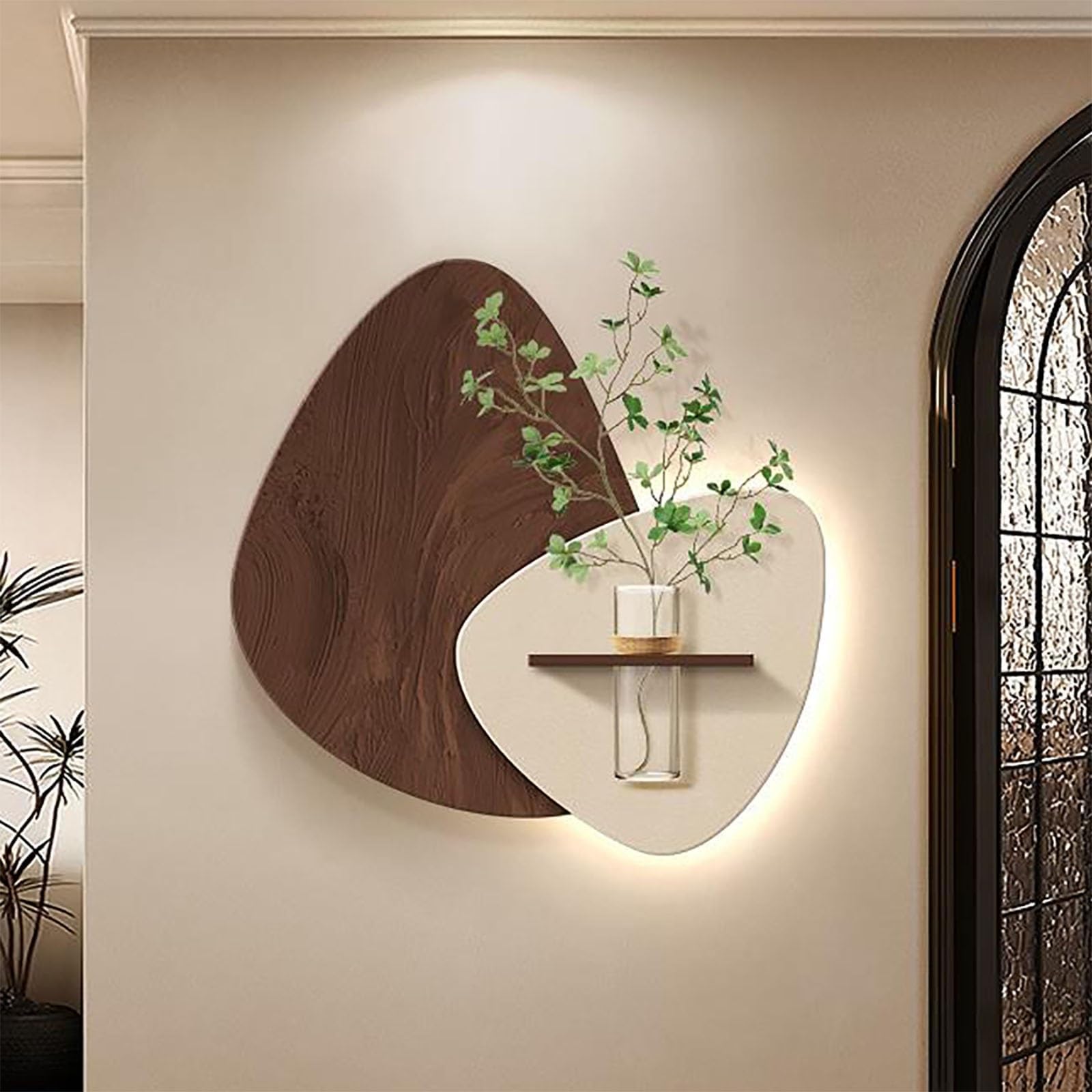 3D Vision Wall Art Decor with LED Light, Creative Sandstone Painting for Living Room, Bathroom, Bedroom, Dining Room - Housewarming Gifts