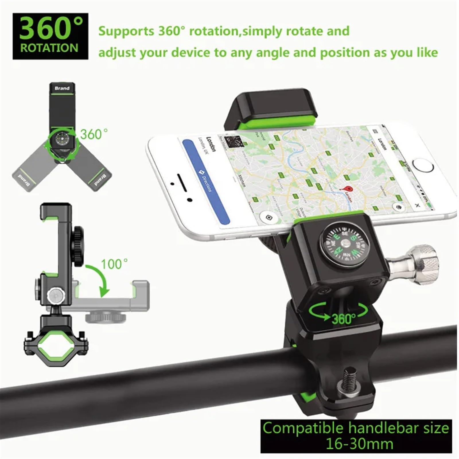 Support Navigation Moto pour Tiger 900/850 GT pour Rally Pro 2020 2021 2022 Moto Support Plaque Navigation GPS Téléphone Portable(22MM Black)