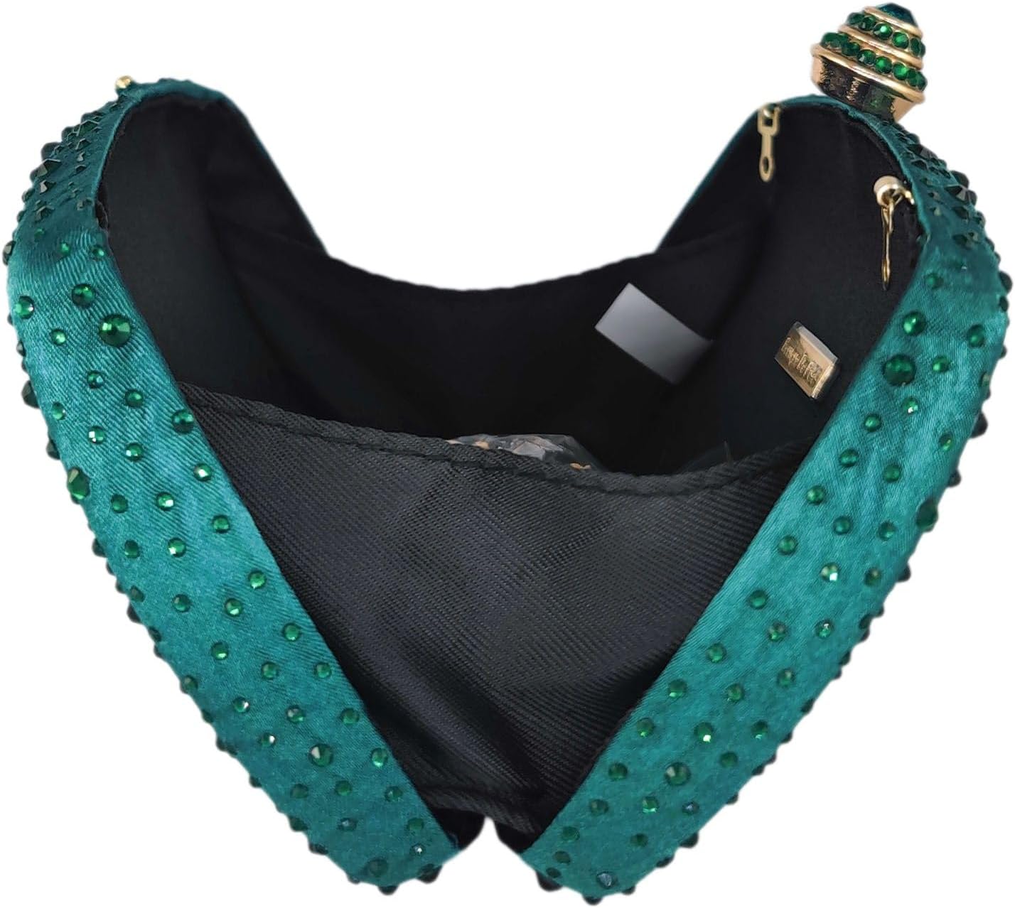 Boutique De FGG Women's Crystal Clutch Evening Bag Bride Handbags for Wedding Party Diamond Rhinestone Clutch Purse,Mini,Mini - Image 7