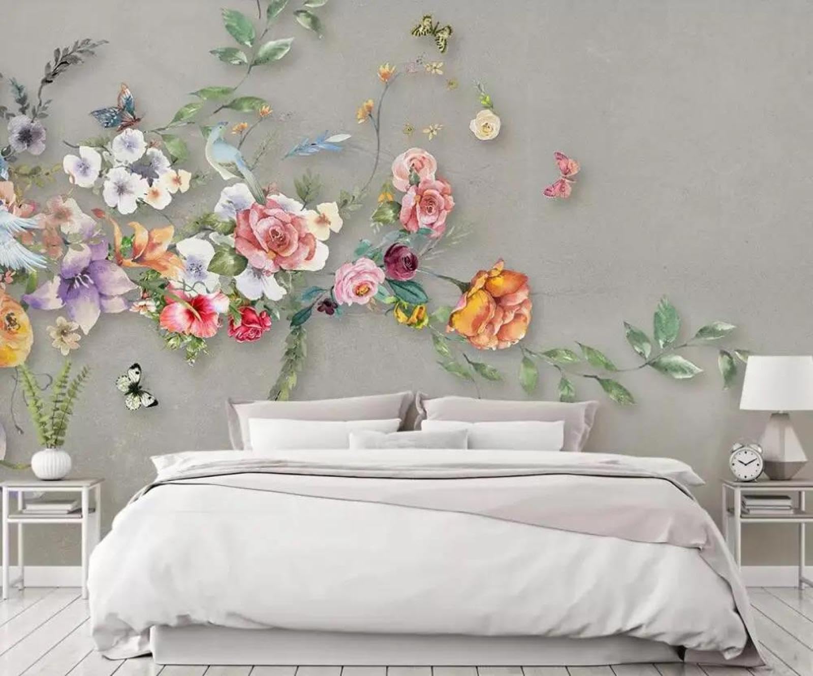 Papier peint fleurs fraîches ILIYA créez un cocon dans votre chambre