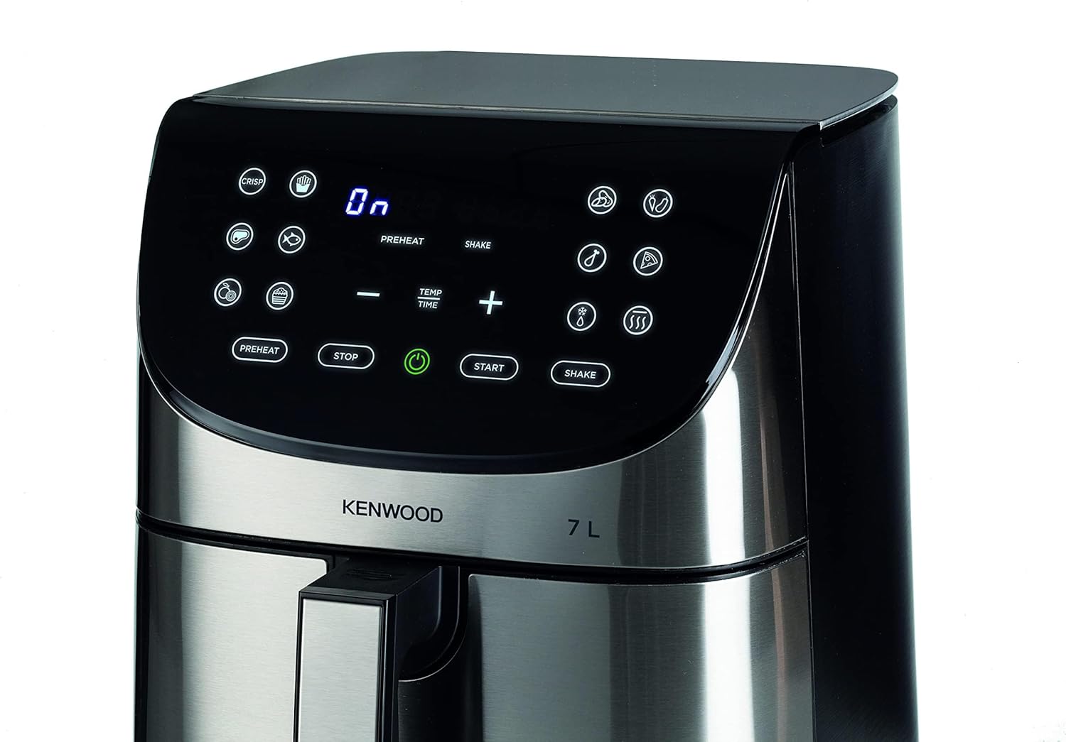 Close-up of Kenwood Healthy Fryer digital touch control panel