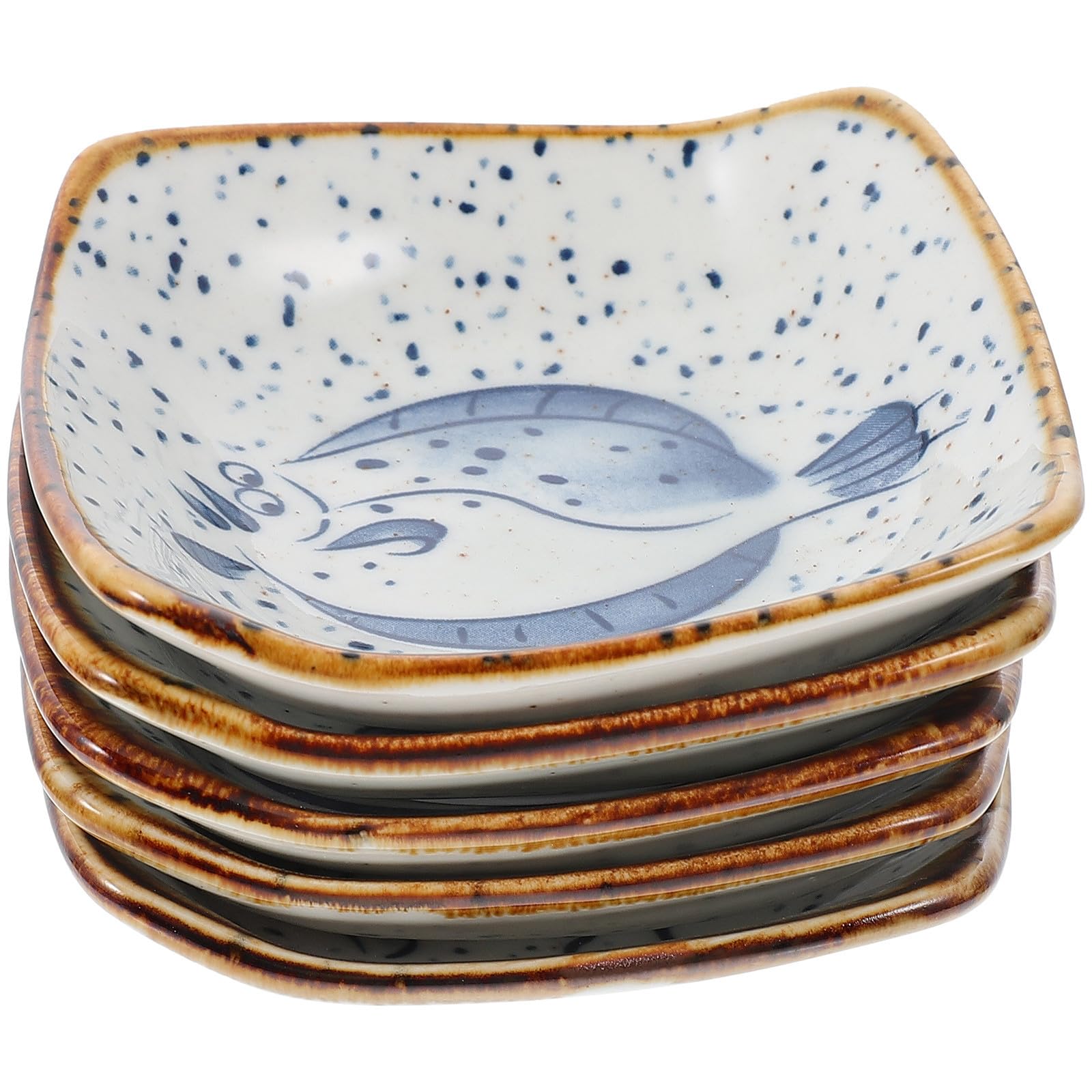 VICASKY Platos de Cerámica Varios estilos Juego de 5 para Condimentos y Aperitivos, Diseño Único y Fácil de Limpiar, Adecuado para Decoración Mesa y Cenas Reutilizable Varios estilos