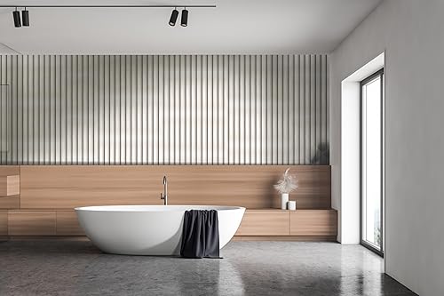 Miniatura 5 de Concord - Paneles de pared 3D  Paneles de pared de listones  roble natural  Panel de listones impermeables  94.5 x 4.8 pulgadas cada uno  18.9 pies