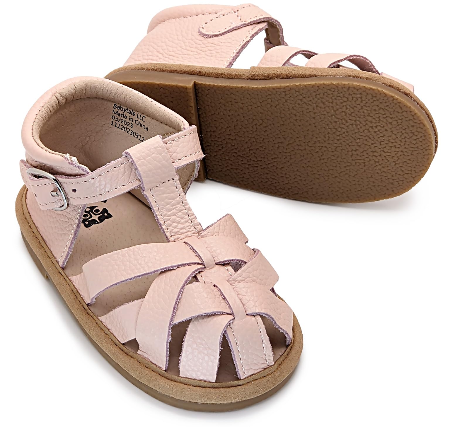 Babytale Genuine leather Girls' sandals for toddler/small kids (Pink, Toddler, us_footwear_size_system, toddler, women, numeric, medium, numeric_7)
