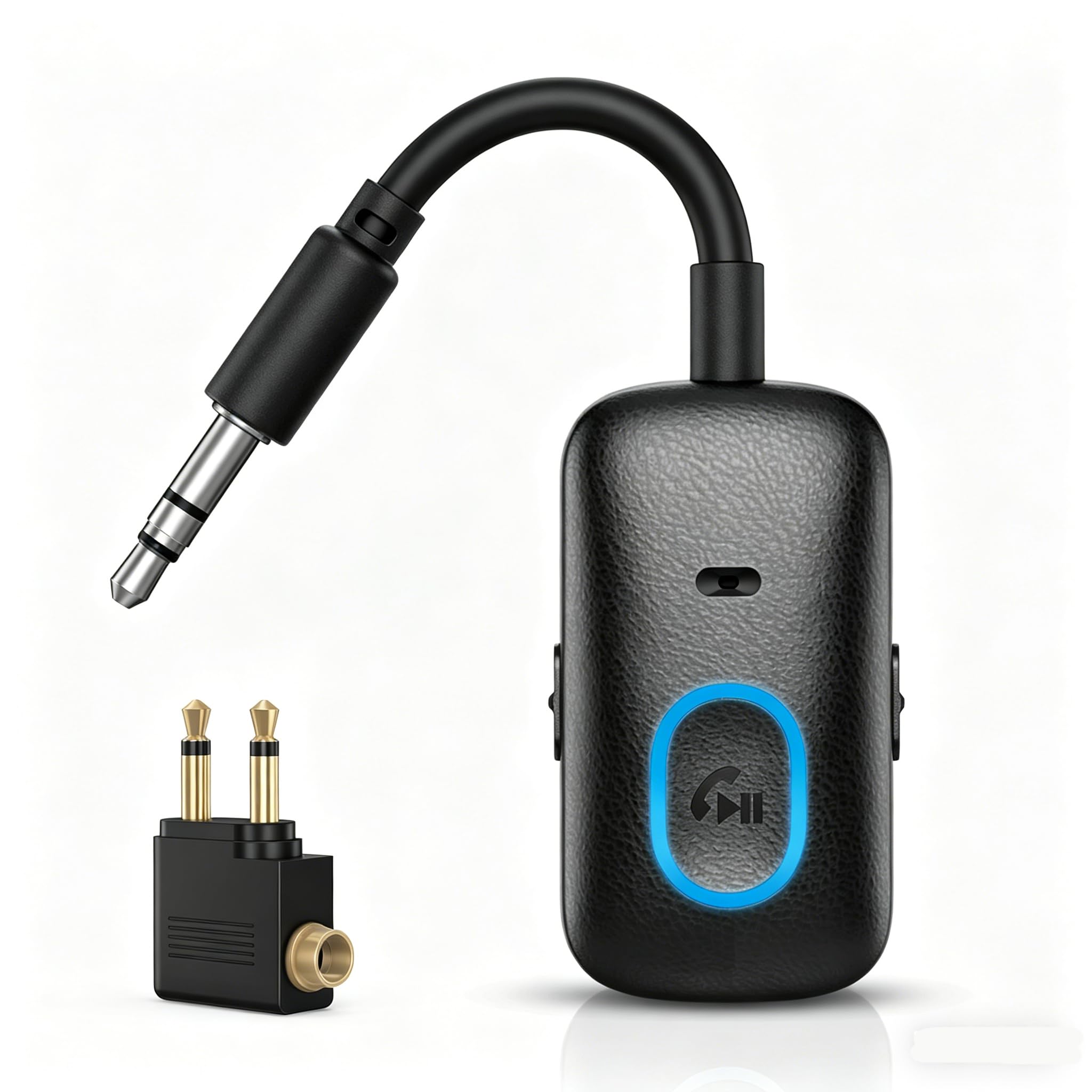 Adapter nadajnik Bluetooth 5.4 do samolotu, nadajnik-odbiornik Bluetooth 2 w 1, odbiornik audio z ładowaniem przez złącze Type-C, do słuchawek MP3/MP4, głośników Hi-Fi, laptopów i samochodów