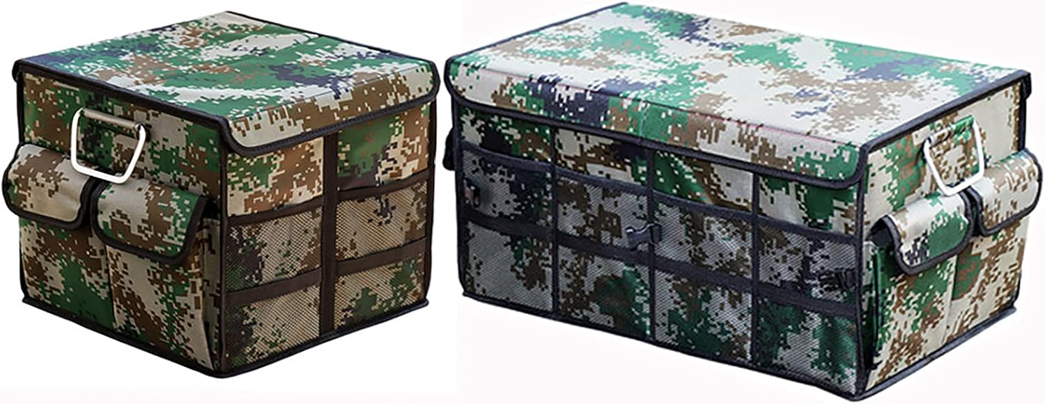 Car Trunk Organizer Premium Collapsible/Foldable Cargo Trunk Storage Organizer with Compartments Large Capacity for Car SUV Truck(Color:) (Camouflage)