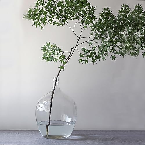 Miniatura 2 de KAYYUKI WH 21" Extra Large Floor Glass Vase for Tall Pampas Grass - Table Home Decor, Heavy Duty Clear Glass Vase for Tall Branches Plant, Perfect