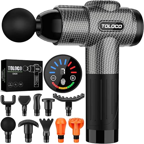 TOLOCO Massage Gun, Deep Tissue Back Massage for Athletes for