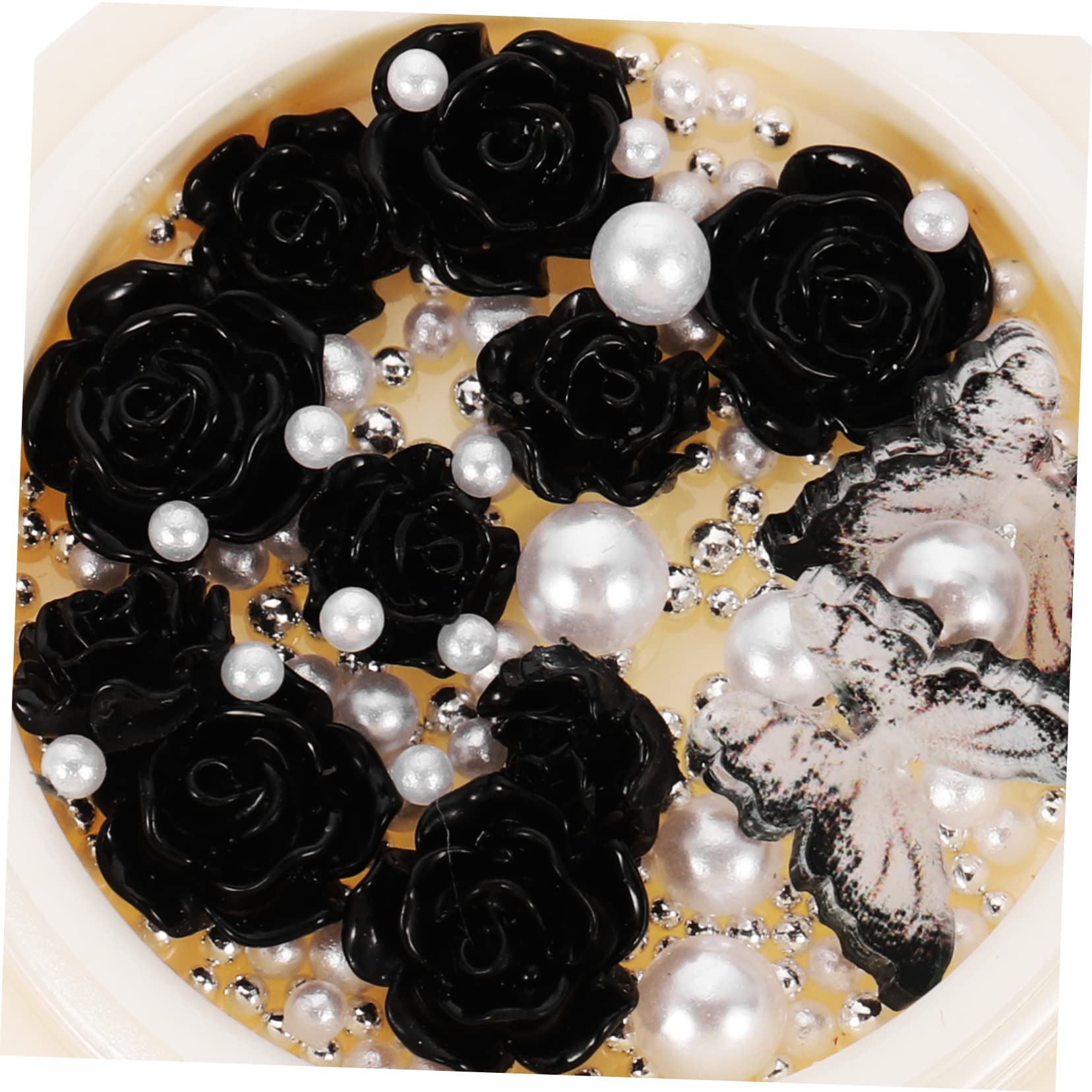 VALICLUD 4 Set Shinestone Di Nera Ciondolo Kit Di Strass Per Unghie Cristalli Adesivo Decorazioni Unghie Ciondoli Per Unghie Luccicanti Gemme E Gioielli Resina 4 Scatole*4
