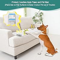 Vista 3 de SEERWAY Alfombrilla de choque para mascotas de 2 piezas con probador para perros y gatos Mantener fuera del sofá, cama, encimera de cocina, 3 modos