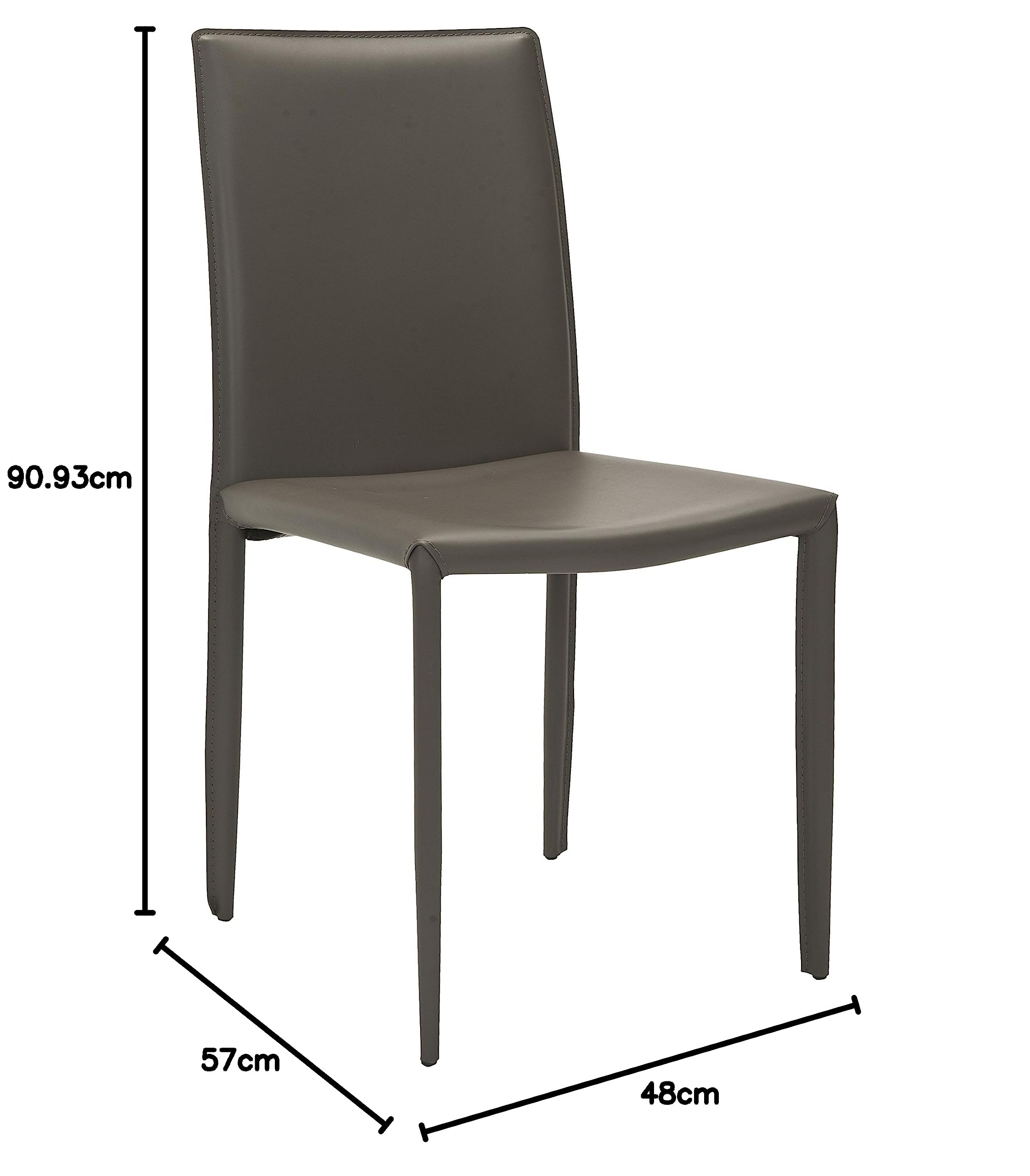 Safavieh Brody Accent krzesło, metal, antracyt, zestaw 2 szt
