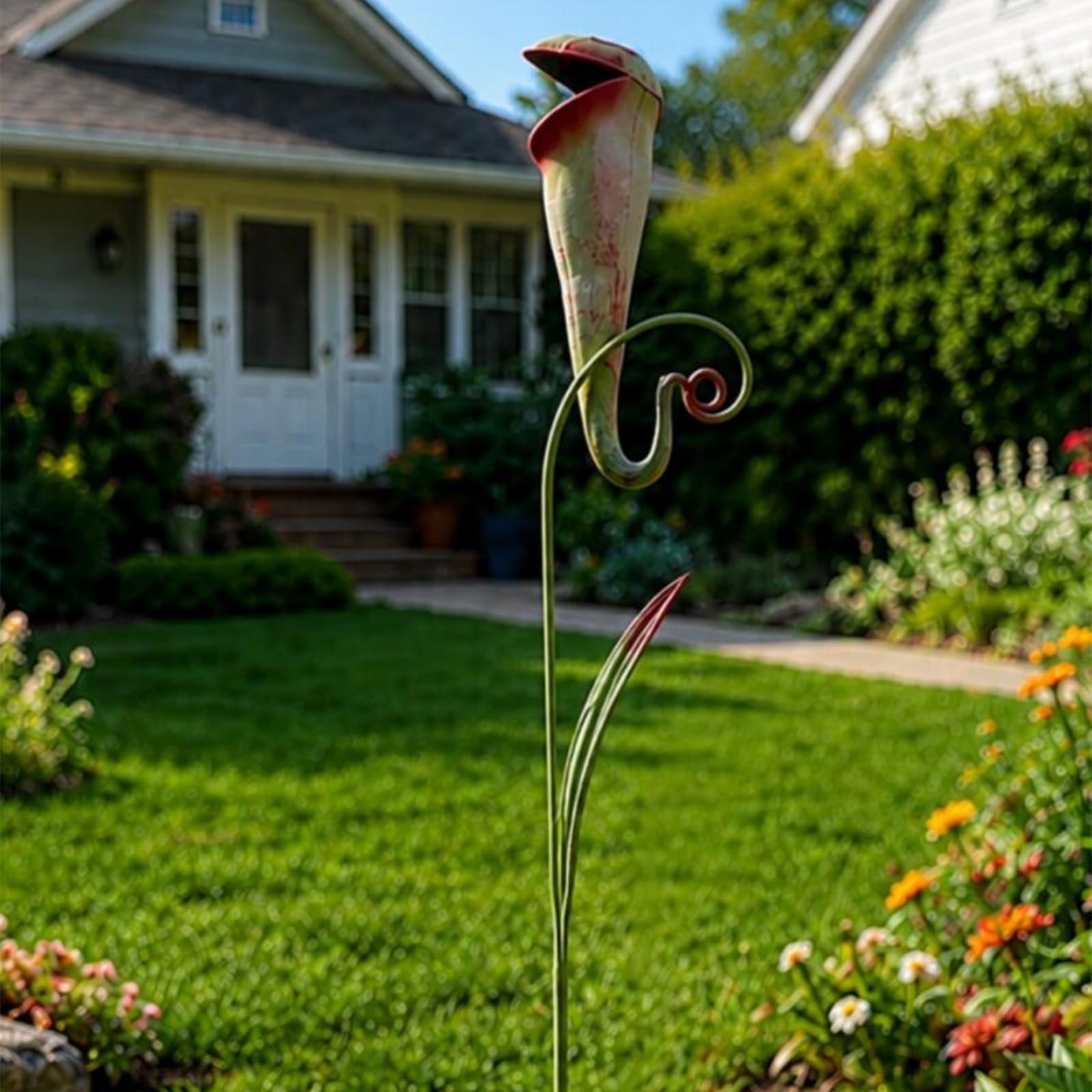2026 New Whimsical Metal Carnivorous Plant Garden Stake, Large Venus Flytrap Monsters Plant Sculpture, Handmade Metal Flower Garden Stake, Unique Art Decor for Yard Patios Lawn