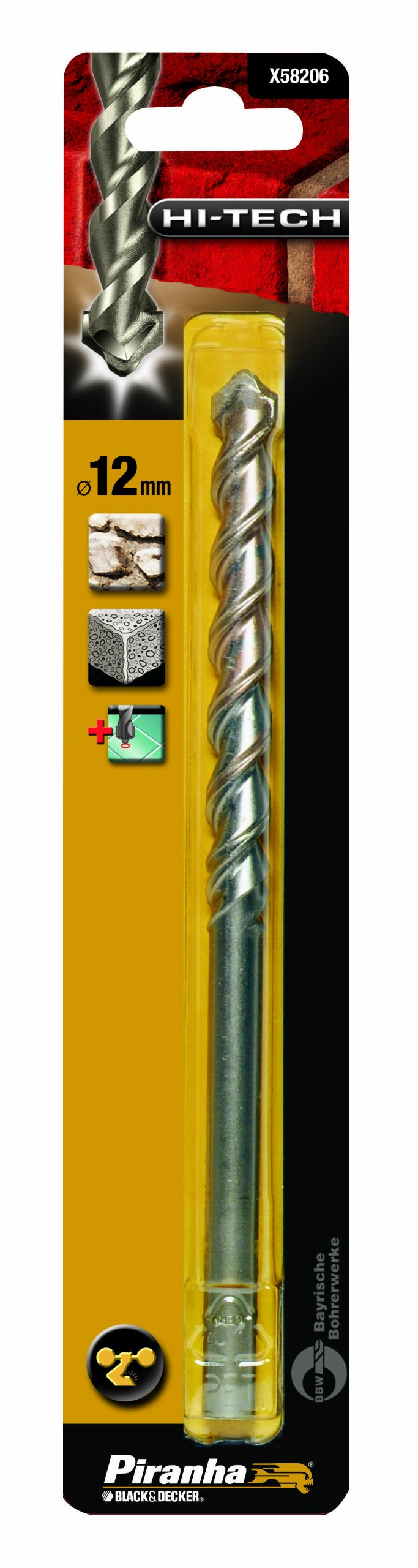 Punta Da Muratore Piranha X54272-QZ – 14 Mm, Attacco SDS Plus, Per Foratura Pesante