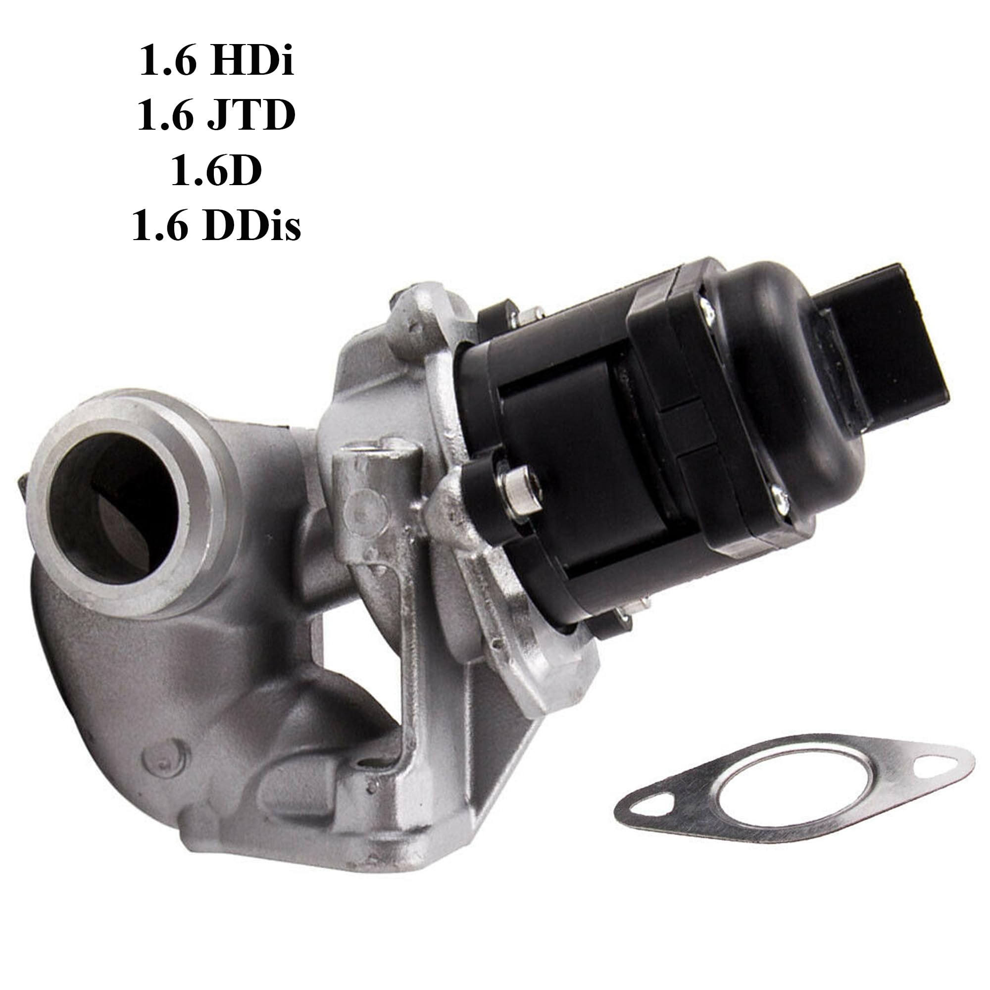 Partsline Soupape Vanne EGR compatible avec Berlingo, C2, C3, C4, C5, Jumpy, Scudo, C-Max, Fiesta, Focus, 206, 207, 3008, 307, 308, 407, Expert, Partner 1,6L 1,6 HDI JTD DDiS - 1618NR 9649358780