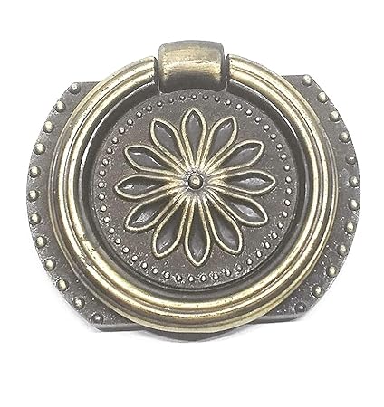 EHardware Depot : Decorative, Metal, Round Shape Knob for Drawers and Cabinet (Pack of 4, Antique Finish)