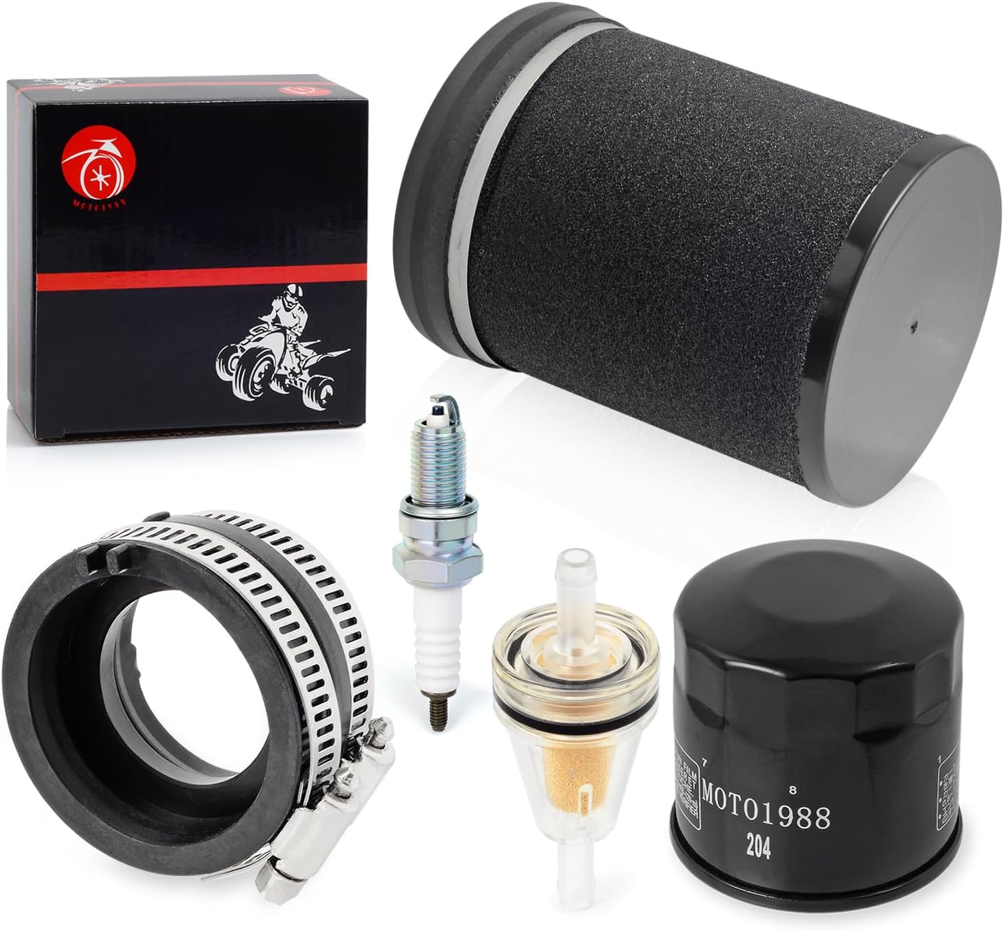 Air Filter Fuel Oil Filter Spark Plug Intake Manifold For Kawasaki Prairie 360 KVF360 2003-2013 11013-1292 16065-1379