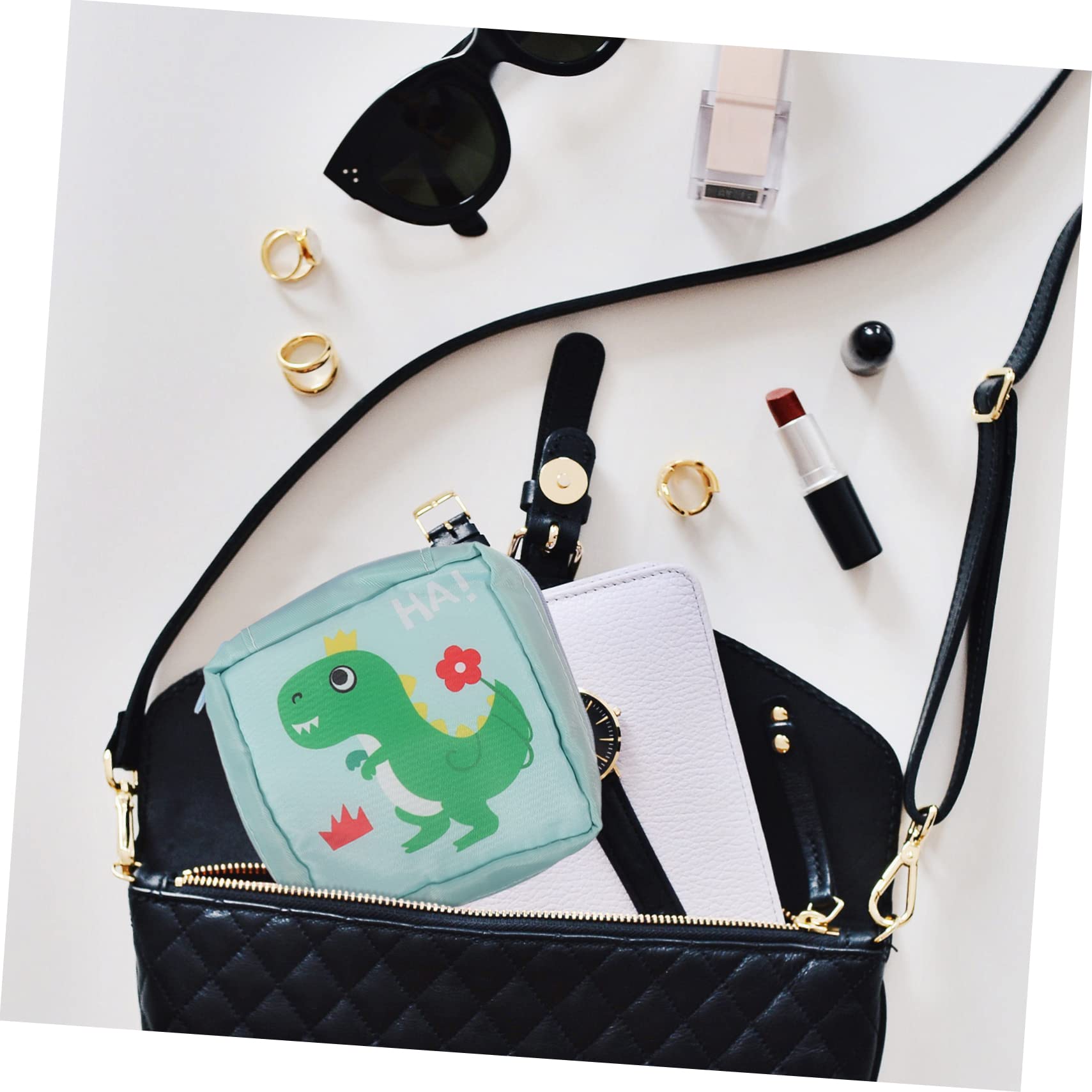 4 set Borsa Per Il Trucco Con Ragazza Dei Cartoni Animati Assorbenti Igienici Piccoli Sacchetti Per Monete Pratici Per Il Ciclo Mestruale Borsa Portaoggetti Per 4 pezzi * 4