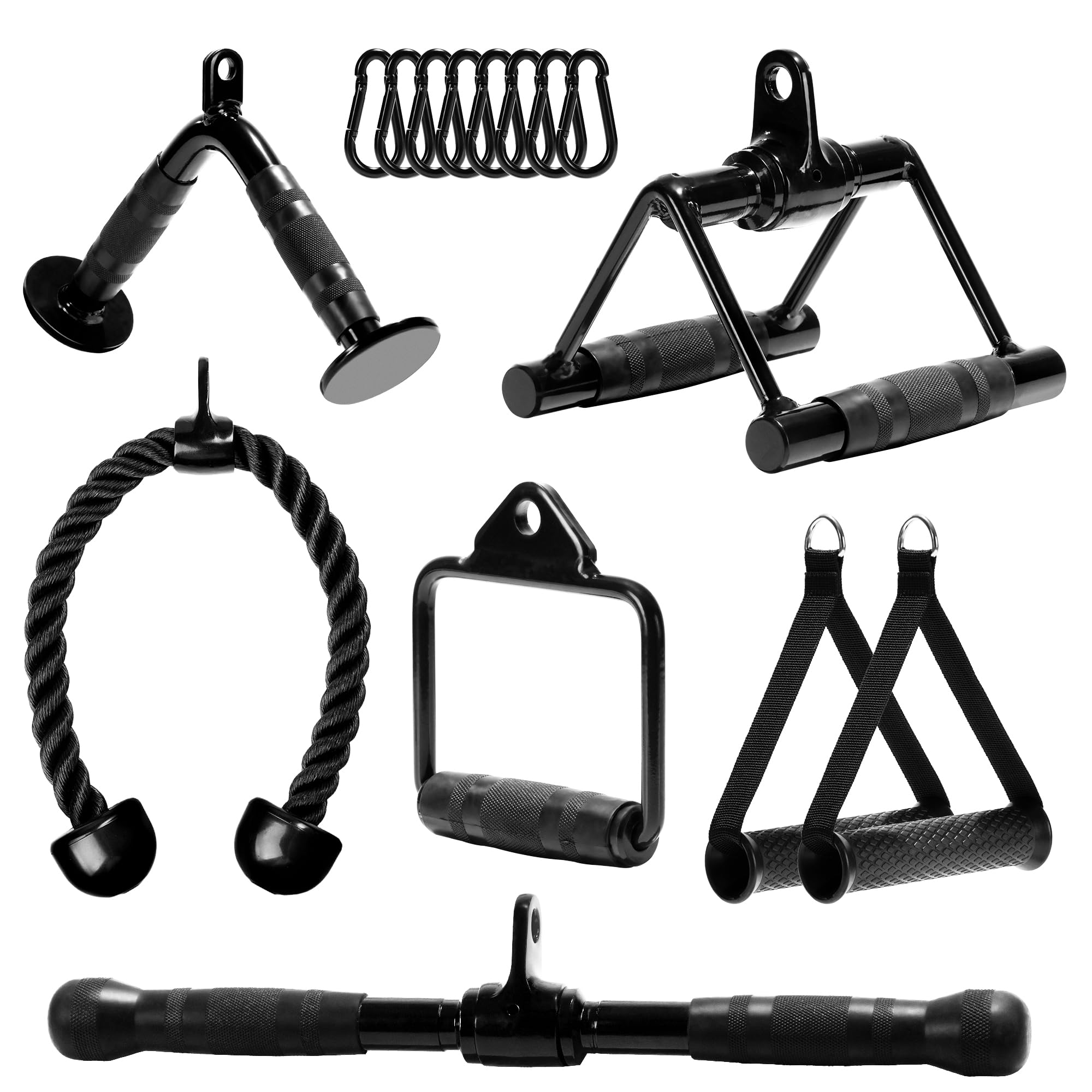 Corde traction triceps et ensemble de 7 accessoires pour machine à câbles - 8
