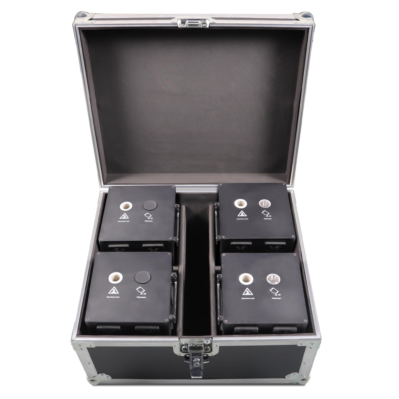 Flightcase Transportcase Laden 4 Stück, für Pyrotechnikmaschinen Cold Spark Feuerwerksmaschine Stage Spezialeffekt Machine, 59 * 51 * 32cm