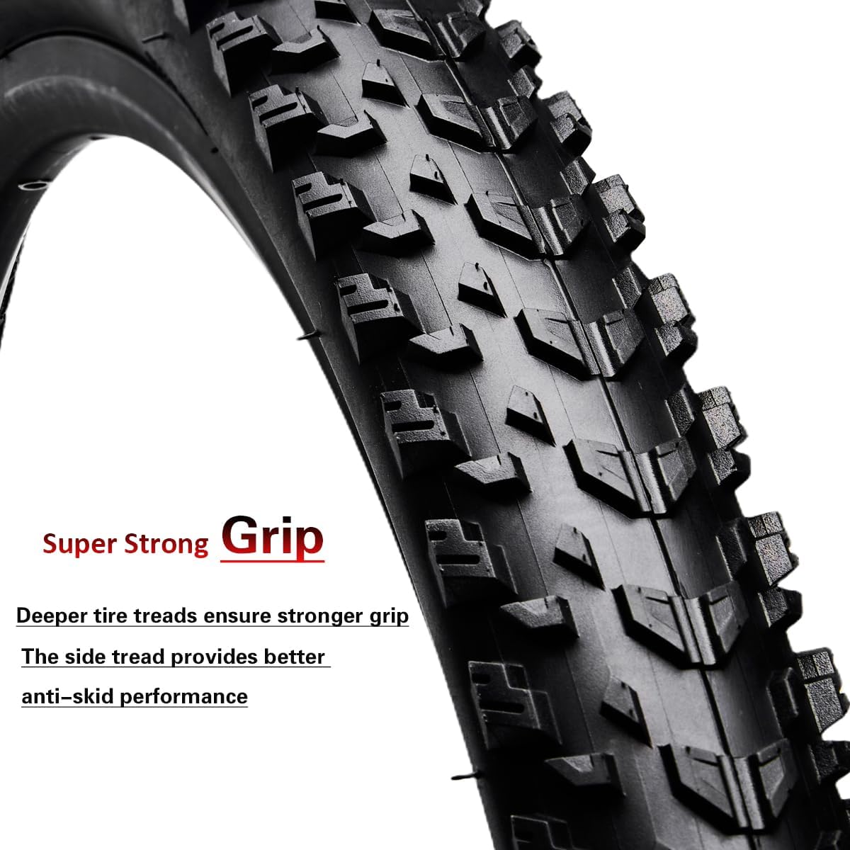 26/27.5/29x2.10 Mountain Bike Tires Strong Grip Bicycle Tires Foldable Wear-Resistant Mountain Bike Tires Pack of 2