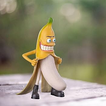 Azazaza Evil Banana Garden Statues, 7.87 Inch Resin Banana Man