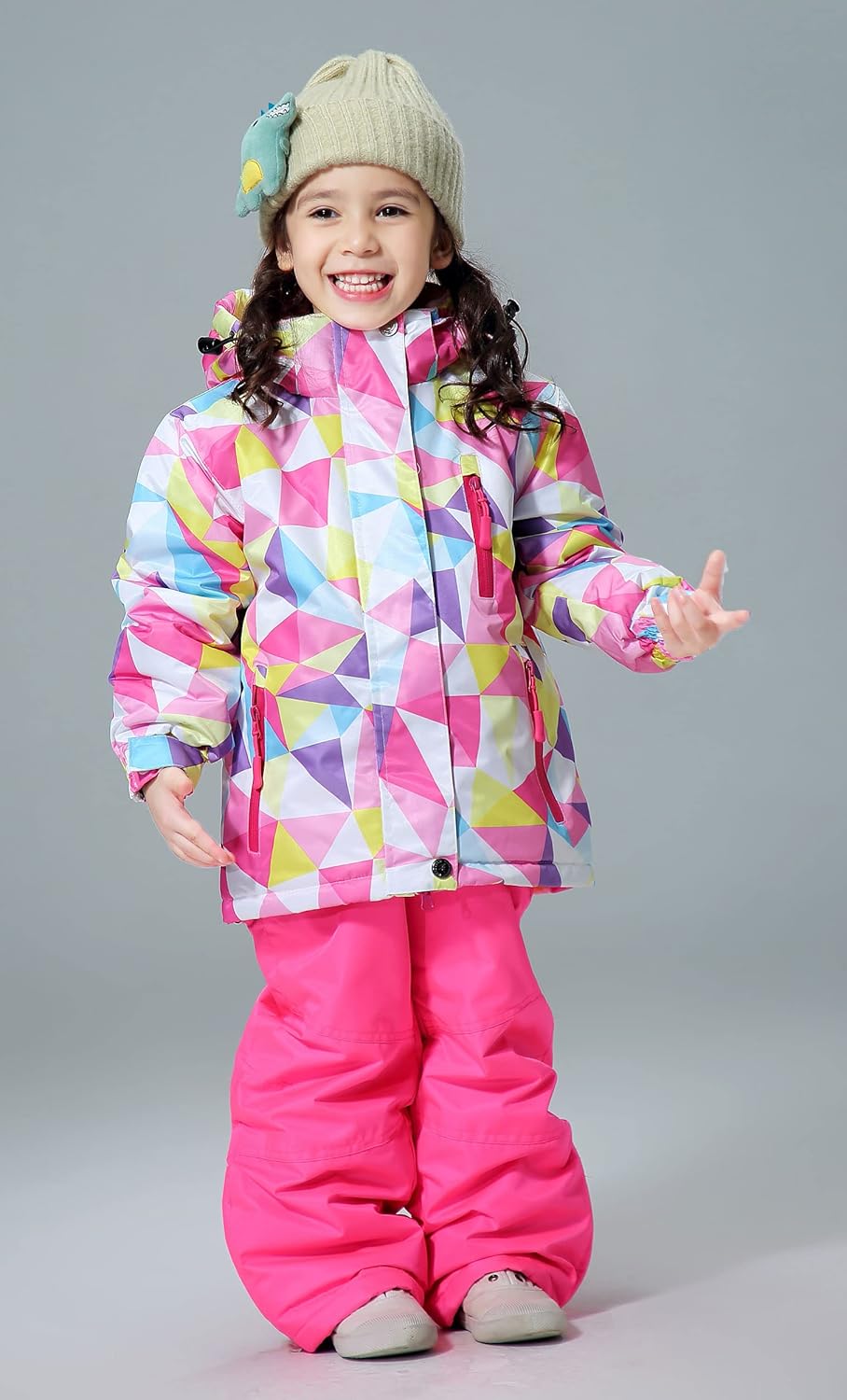 SEARIPE Girls Ski Jacket and Pant Set Winter Warm Snowsuits Kids Toddler Waterproof Outdoor Ski Suit - Image 3