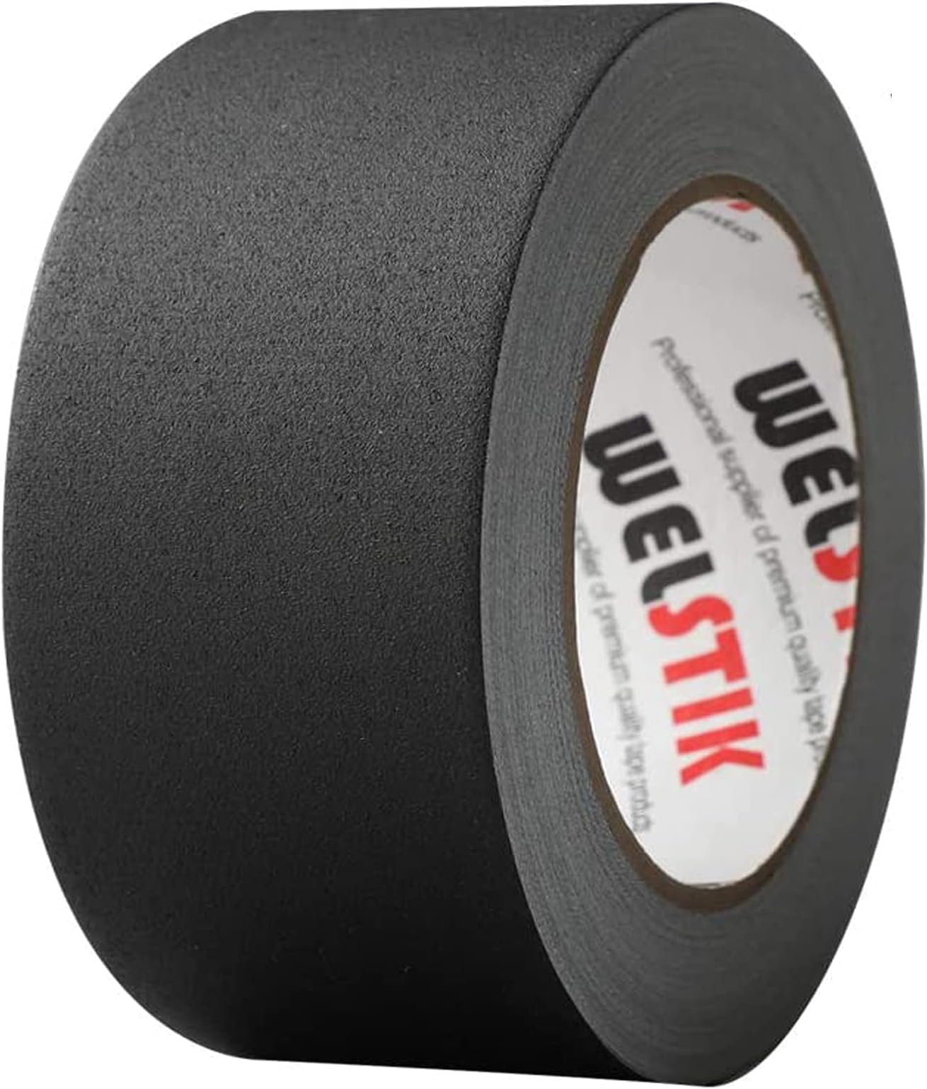 WELSTIK 50mm X 30.2m Black Matt Cloth Gaffer Tape, Non-Reflective, Easy to Rip