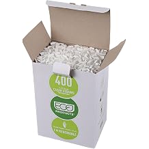 Eco-Products Compostable Paper Wrapped Plastic Straws, 7.75" Long, 5mm Diameter, Box of 400, Clear Disposable Plant Based PLA Plastic, Standard Sized Drinking Straws, ASTM Compliant, BPI-Certified